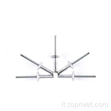 Rivetti ciechi in alluminio/acciaio da 4,8 mm con flangia grande 14 mm